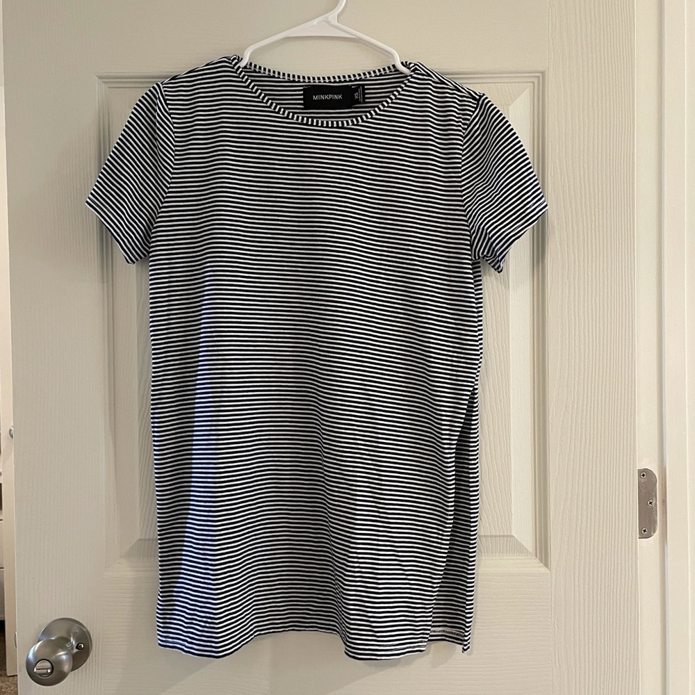 Striped Slit Top